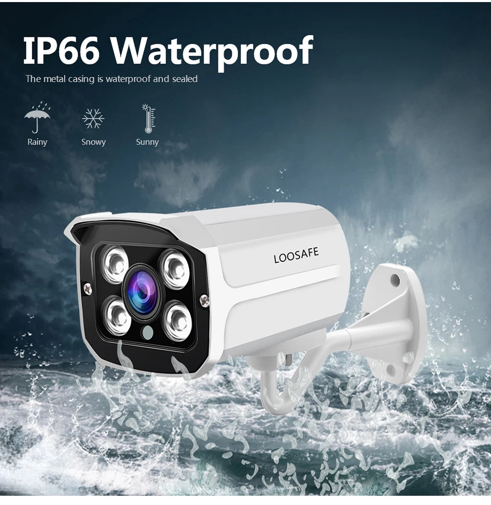LOOSAFE 1080P POE NVR комплект 4 шт Аудио запись звука безопасности ip-камера 4CH HDD P2P Onvif Система видеонаблюдения 1 ТБ HDD