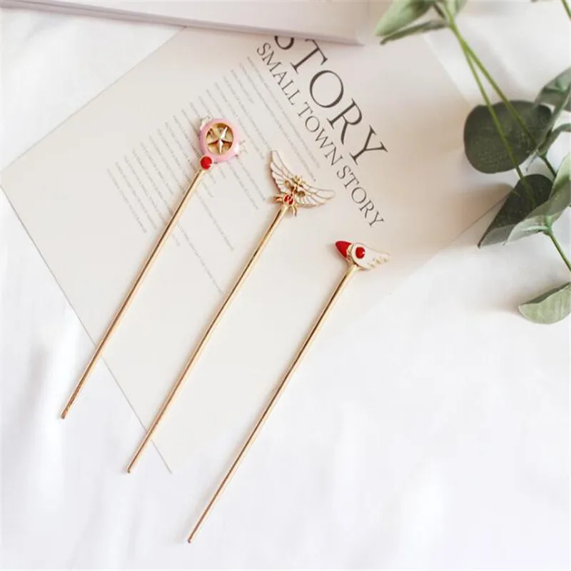Sailor moon card captor cardcaptor sakura заколка для волос аксессуары Аниме звезда птицы крылья металлические шпильки заколка для волос A767