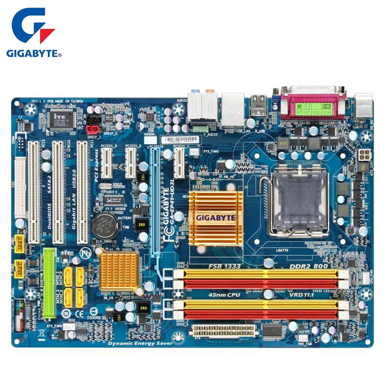 

Gigabyte GA-EP41-US3L материнская плата для Intel G41 DDR2 16GB SATA II LGA 775