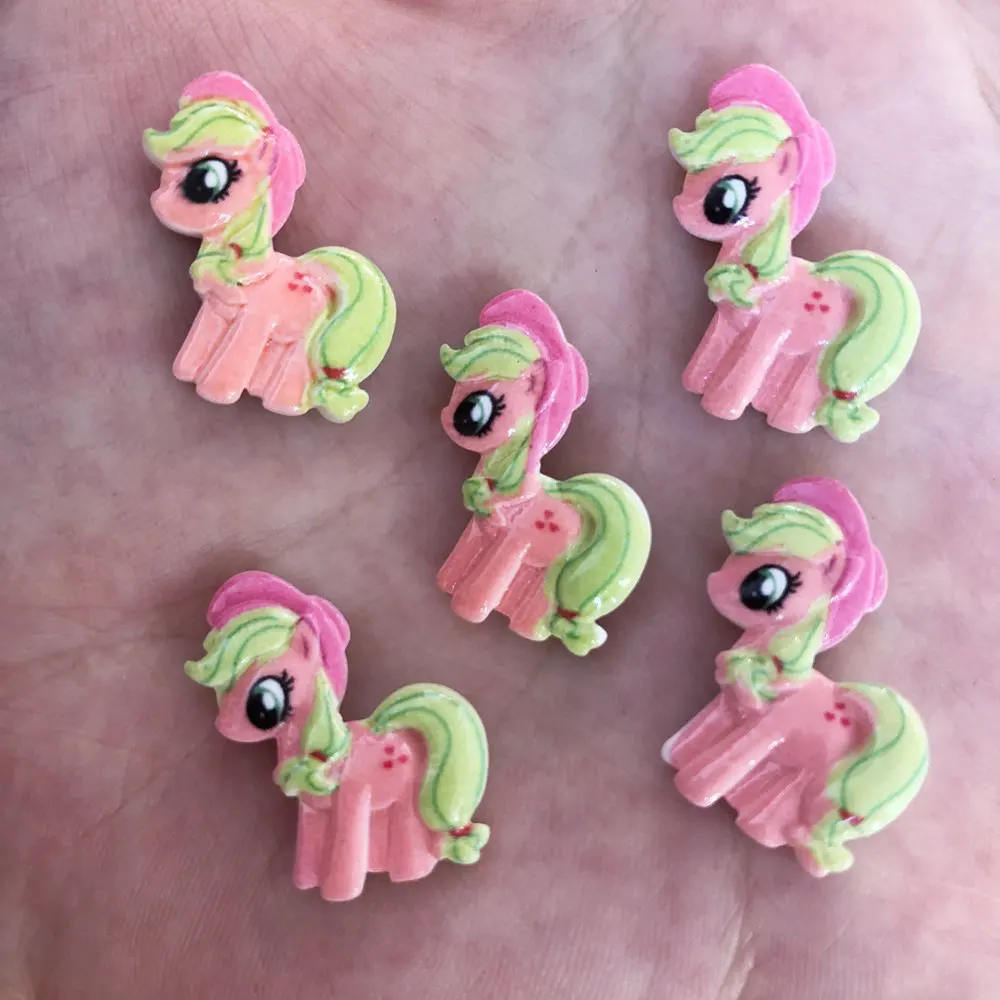

DIY 50pcs 20mm Resin Hand-paint Cute Horse Flatback Stone/Children Scrapbook Crafts DIY resin ornaments R44*5