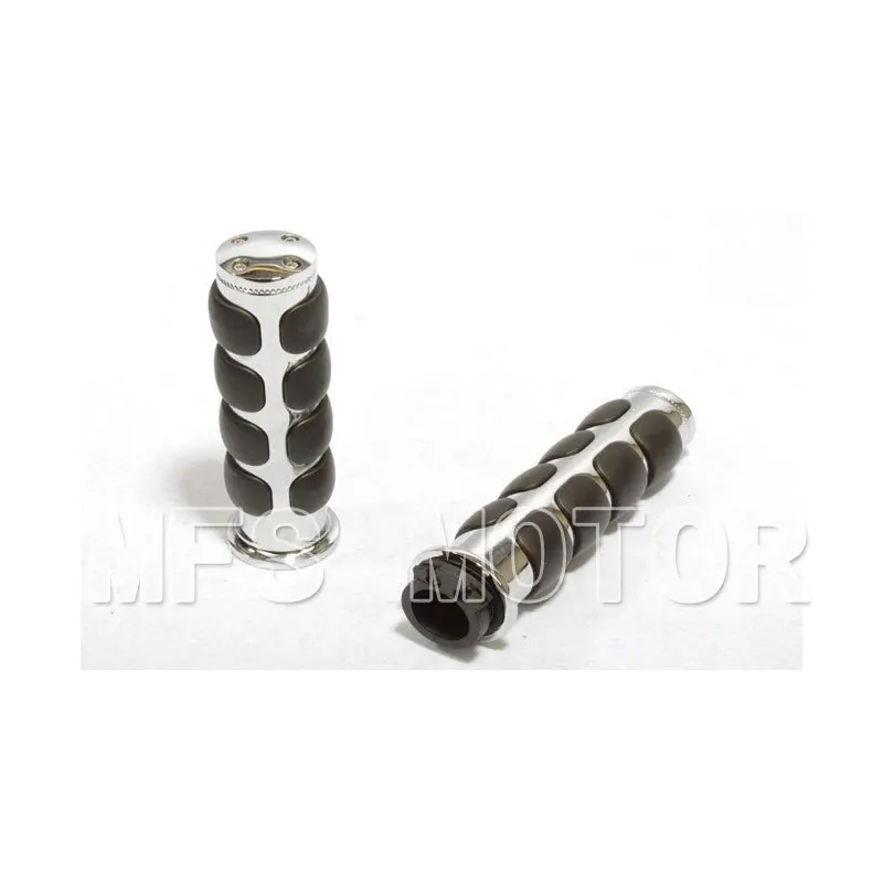 

motorcycle parts Billet Rubber 1" Hand Grips for Davidson no inter throttle CHROME