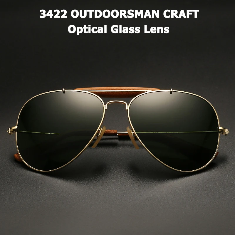 JackJad Vintage 3422 OUTDOORSMAN CRAFT Style Sunglasses Quality Optical Glass Lens Brand Design Sun Glasses Oculos De Sol UV400