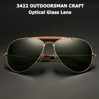 jackjad vintage 3422 outdoorsman craft style sunglasses quality optical glass lens brand design sun glasses oculos de sol uv400