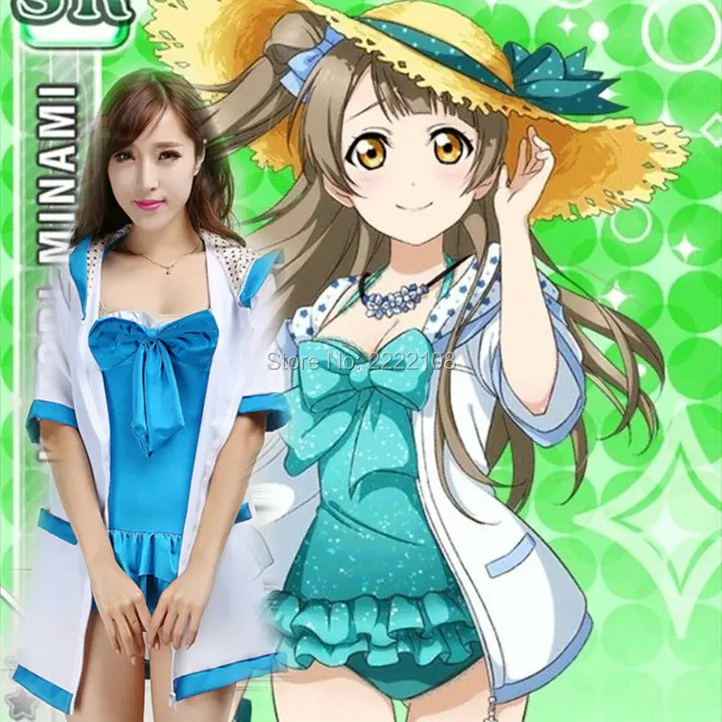 Женский костюм для косплея Love Live School Idol Project розовый купальник Кодори|kotori minami