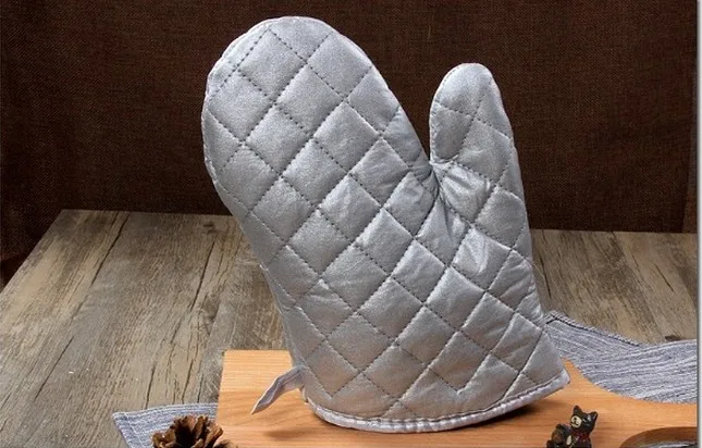 1 шт. термостойкие перчатки для барбекю из хлопка и полиэстера Прихватки духовки