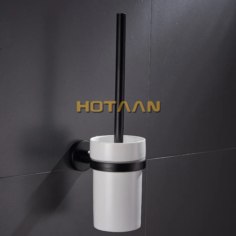 Free Shipping Brand New Toilet Brush Holder,Matte Black Finish Stainless Steel,Square Bathroom Accessories YT-10912-H
