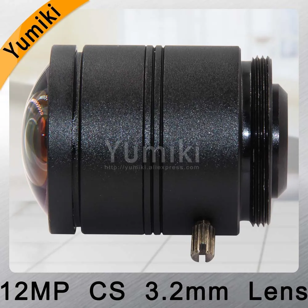 Объектив Yumiki 4K 12 МП фиксированный объектив CS 3 2 мм 150 градусов 1/1 дюйма для камеры IP