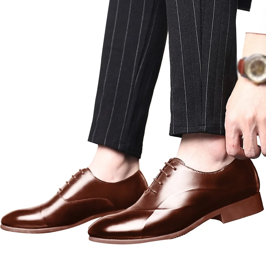 Мужская Свадебная обувь из микрофибры деловая мужская модельная с острым носком