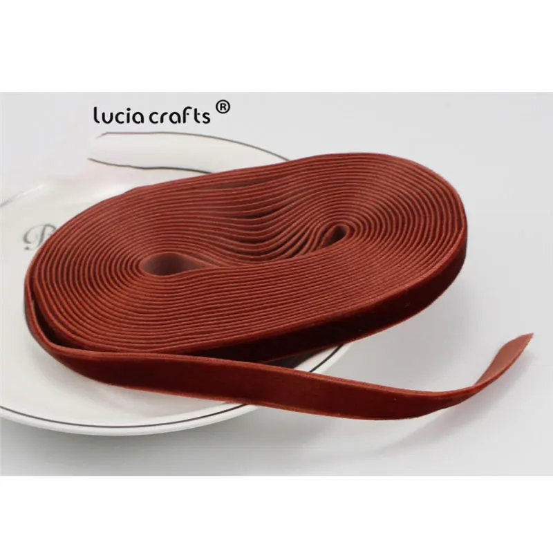 Lucia crafts 5 ярдов/партия 10 мм бархатная лента для самодельного украшения одежды