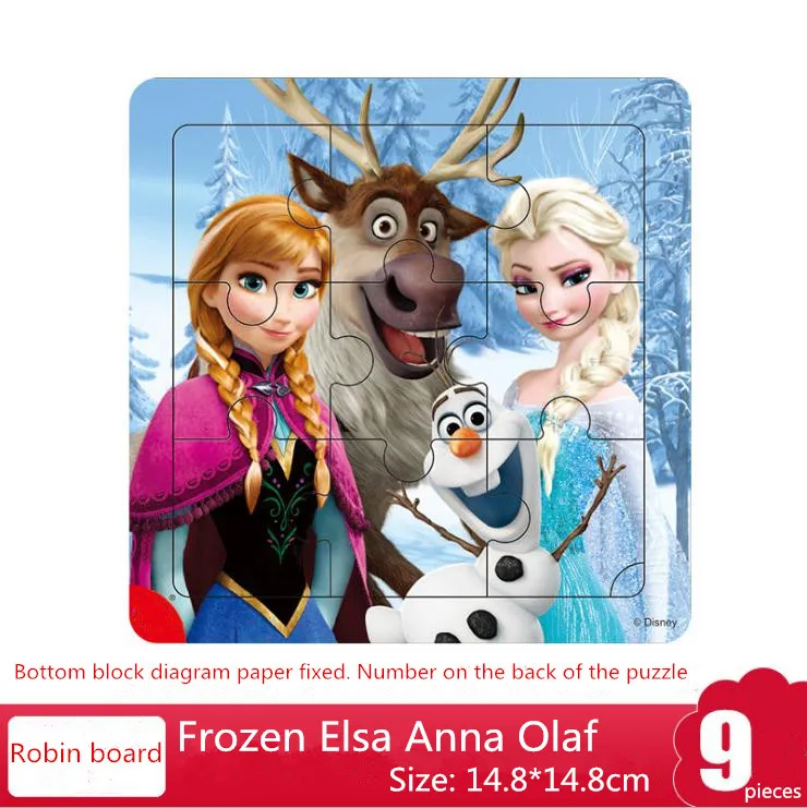 Горячая disney замороженные Микки Маус Дейзи Дак София головоломки образование интересные обучения деревянные игрушки для детей 9/16 шт