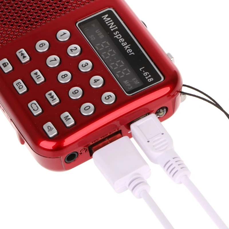 OOTDTY мини LCD цифровой аудио FM радио динамик USB Micro SD TF карта MP3 музыкальный плеер|sd card