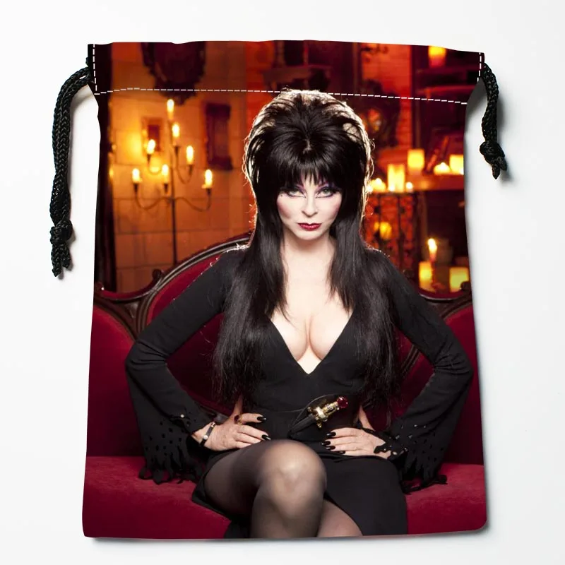 Черный Лучший Elvira Mistress Сумки на шнуровке на заказ для хранения печатных получать степень сжатия сумки Размеры 18X22 см сумки для хранения - Цвет: Черный