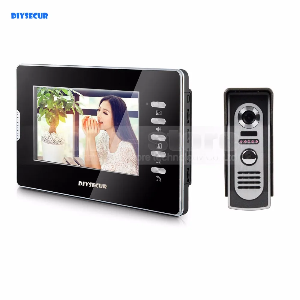 Видеодомофон DIYSECUR 600TVL с ЖК-дисплеем 7 дюймов | Безопасность и защита