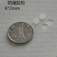 1080 pcs 6mm x 2mm translucent anti slip silicone rubber bumper damper shock absorber 3m self adhesive silica gel feet pads