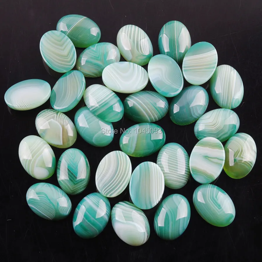 Натуральный зеленый агат драгоценный камень овальный кабошон без отверстия