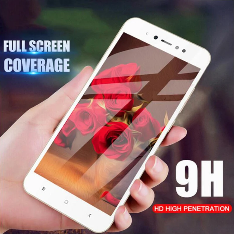SRLEEKING Full cover Screen Protector Toughened Glass for Xiaomi Redmi Note 4x Global Version Colorful protective film |