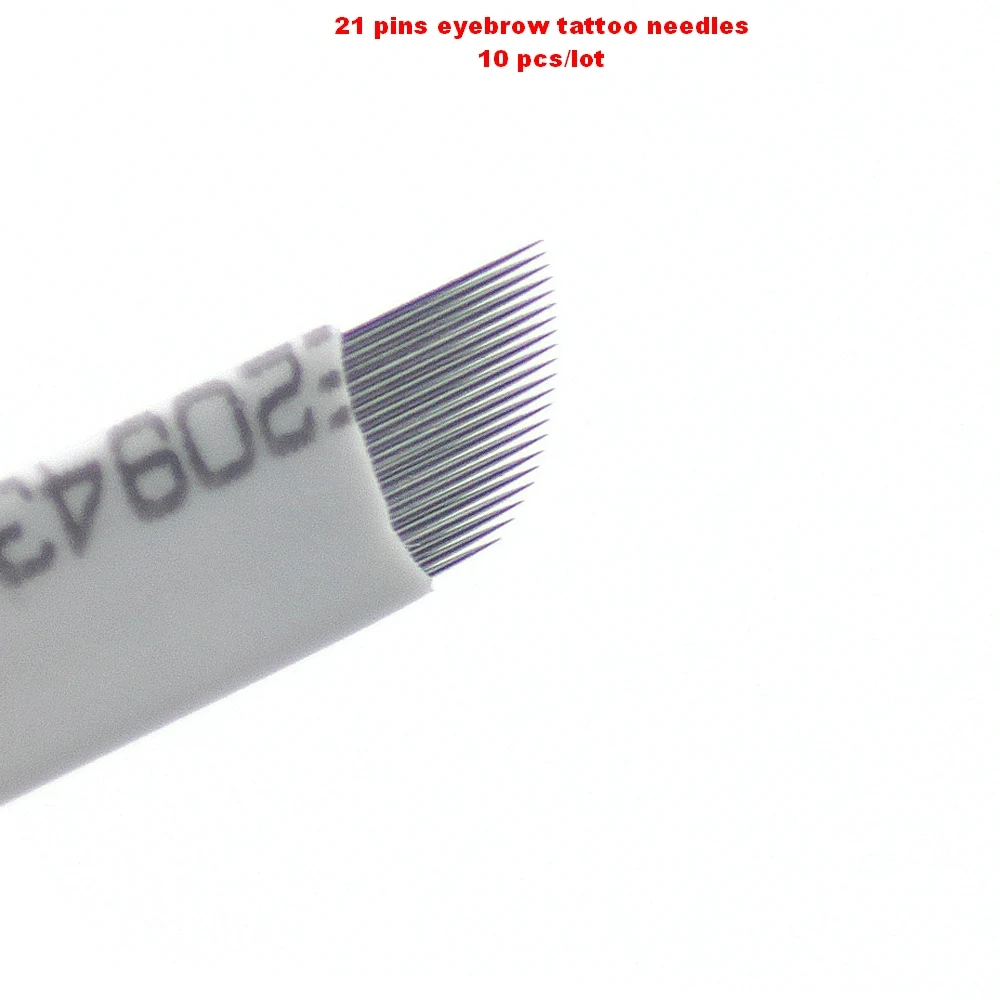 PCD 21 штифты Перманентный Макияж брови тату клинок микроблейдинг иглы для 3D