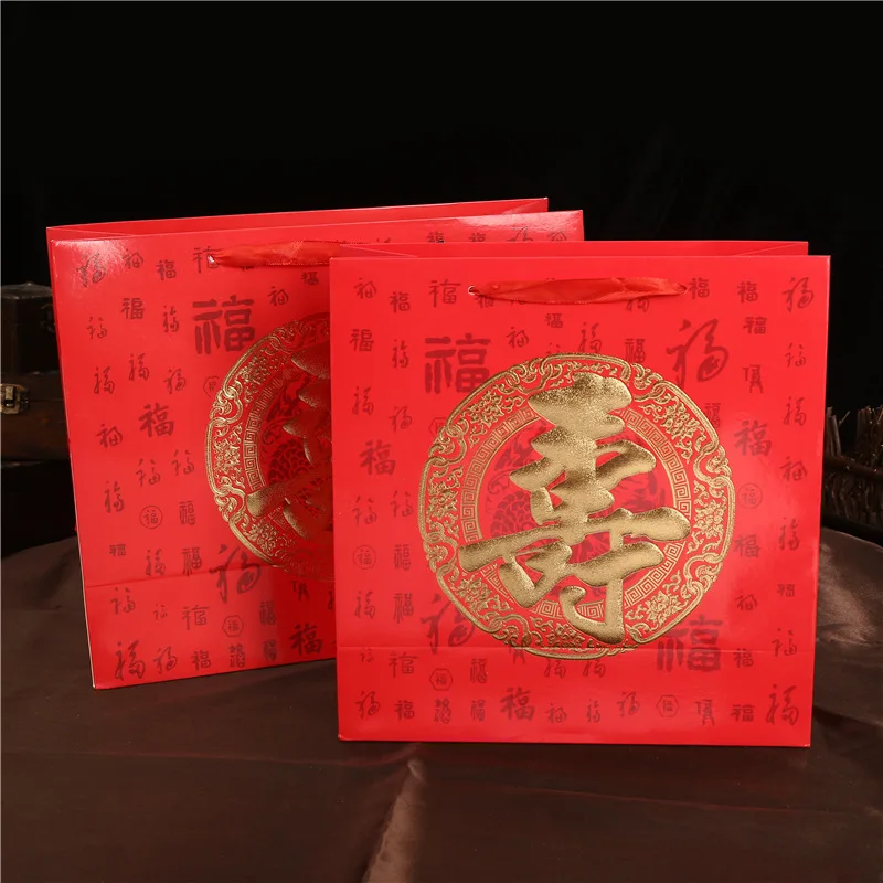 

100pcs/lot Chinese tradition General Packaging Gift Bag for Birthday Celebration and Birthday Celebration of the Elderly