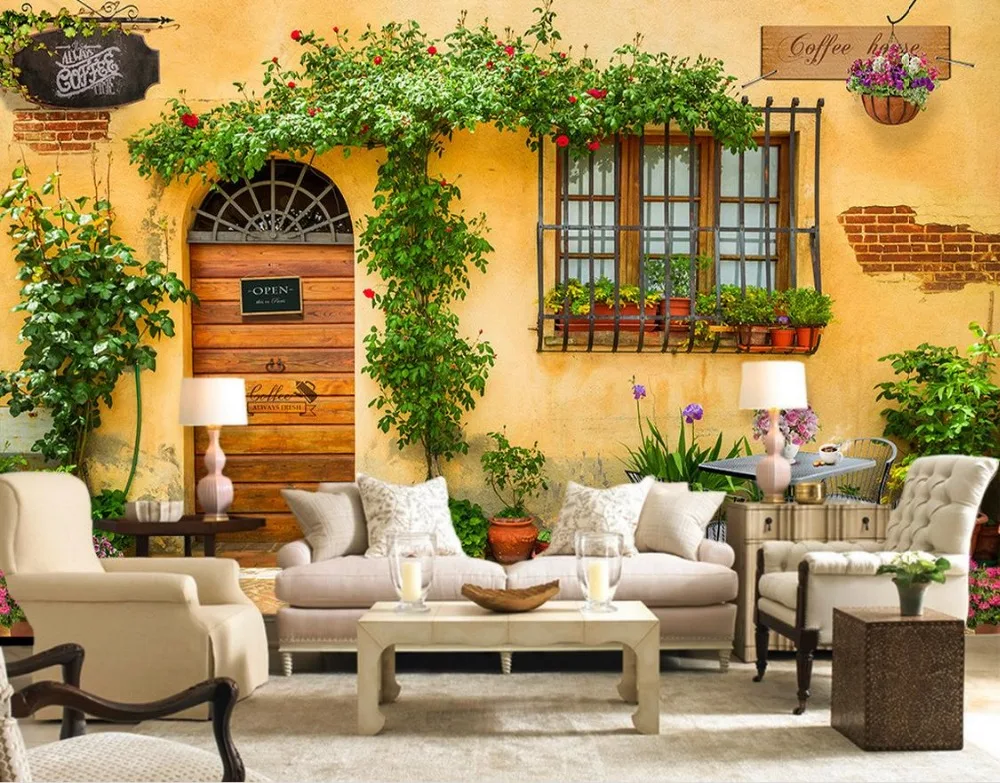 Пользовательские 3d обои фрески континентальное кафе пользовательские фото 3D