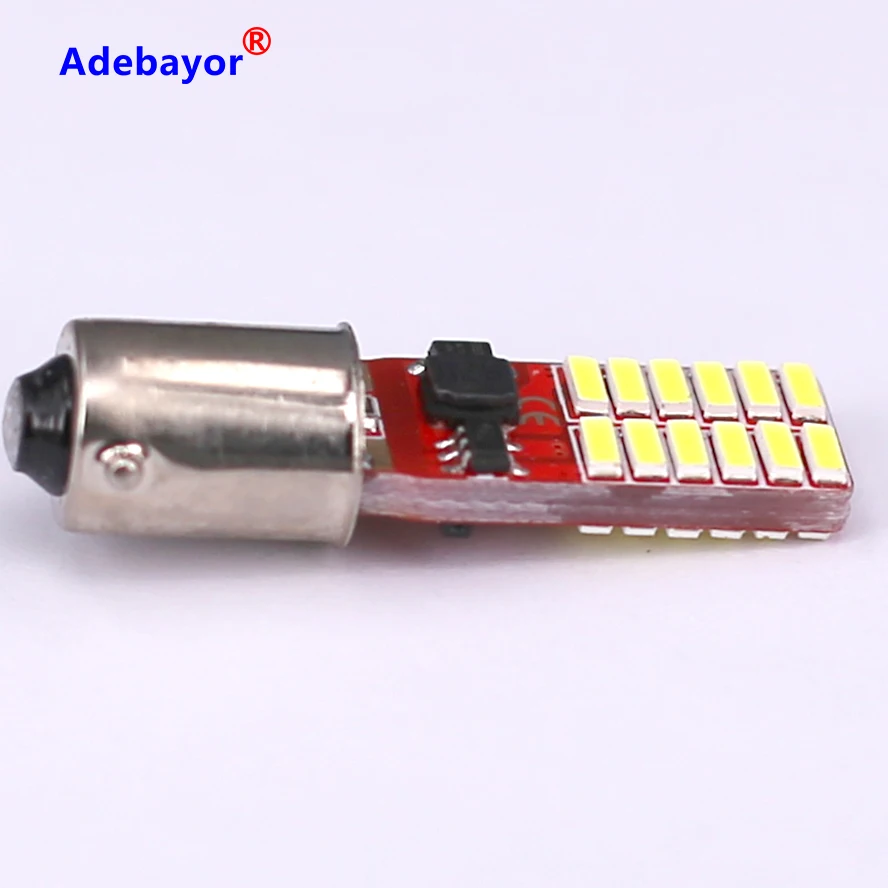 6X авто светодиодный BA9S t4w h6w ba9 t11 саn шина 24 SMD 4014 светильник лампа без ошибок