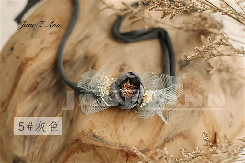 

Jane Z Ann Christmas color three-dimensional flower gauze headdress baby photo studio accessories newborn photography props