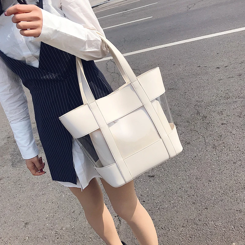 2 шт. новинка 2018 модная женская прозрачная сумка на плечо Желейная конфетная