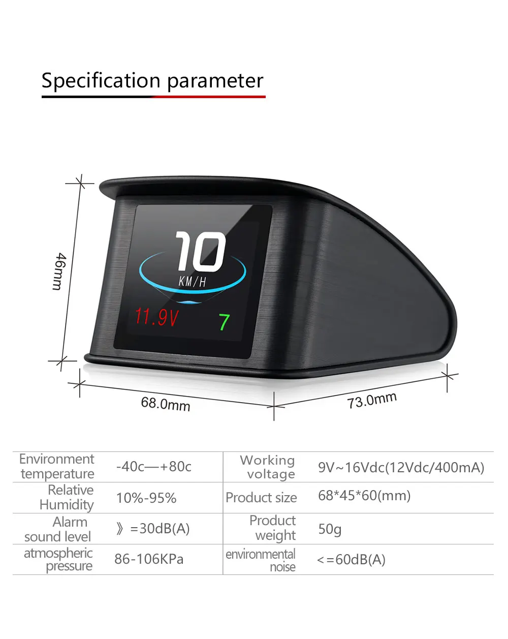 Автомобильной поездки на борту компьютер автомобиля цифровой gps OBD2 OBD вождения компьютер Дисплей Спидометр Температура датчик Hud пробег