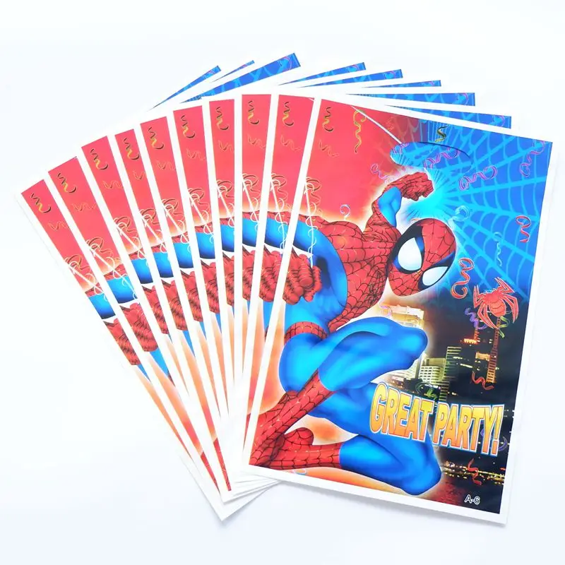 10pcs loot bag 6 шт./лот коробка конфет коробки для тортов и пирожных для детей герой на тему Человека-паука вечерние Baby Shower День рождения украшения вечерние поставки - Цвет: 10pcs loot bag