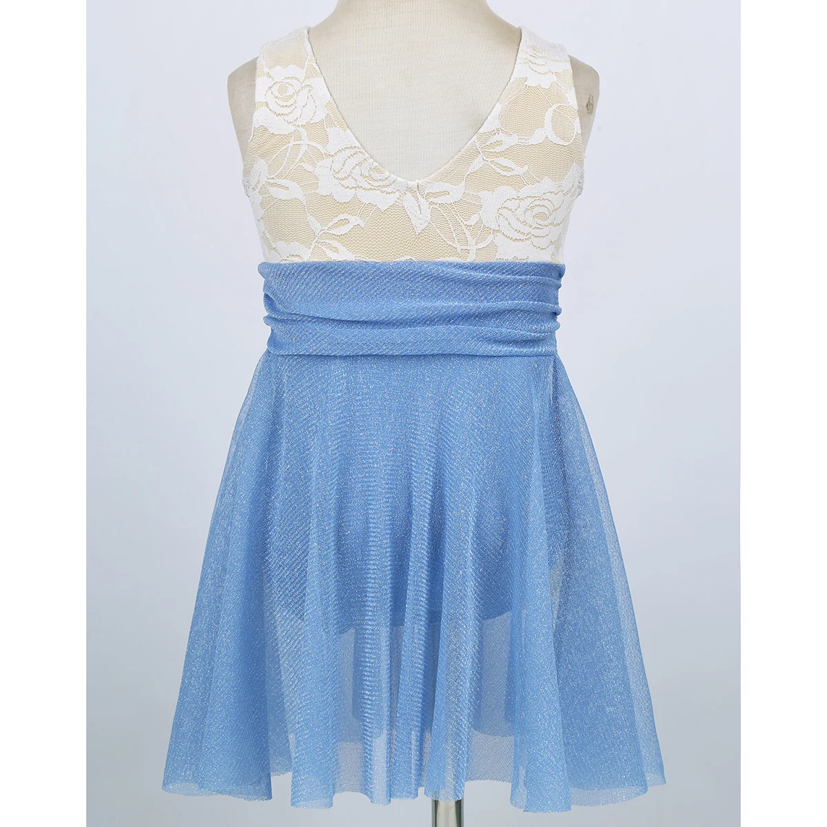 Детское балетное платье пачка для катания на коньках с цветочным кружевом