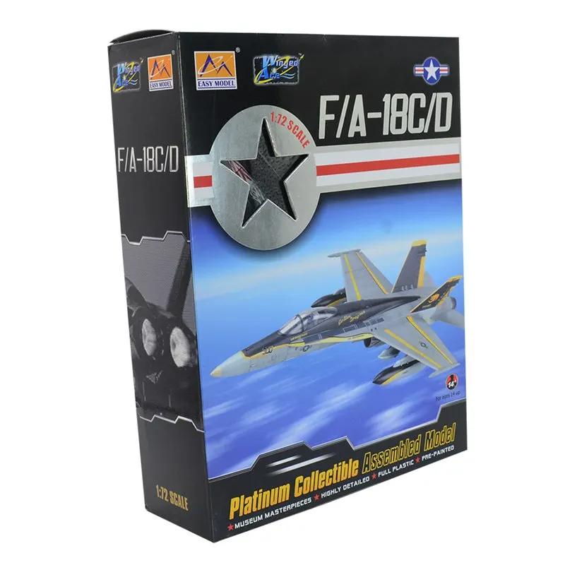 1: 72 F/A-18 Hornet VFA-146 Синие Бриллианты Многоуровневая Боевая струя Предварительно Построенная хобби Коллекционная авиационная готовая пластиковая модель