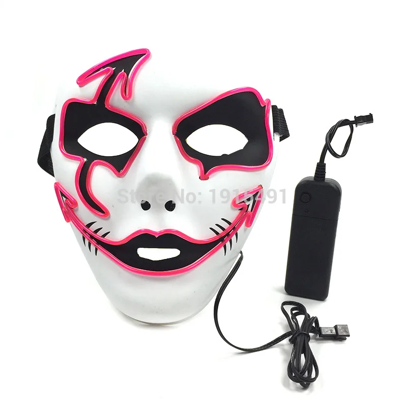 Новый тип Тема фильма модная EL проволока светящаяся стрела Демон Маска неоновая