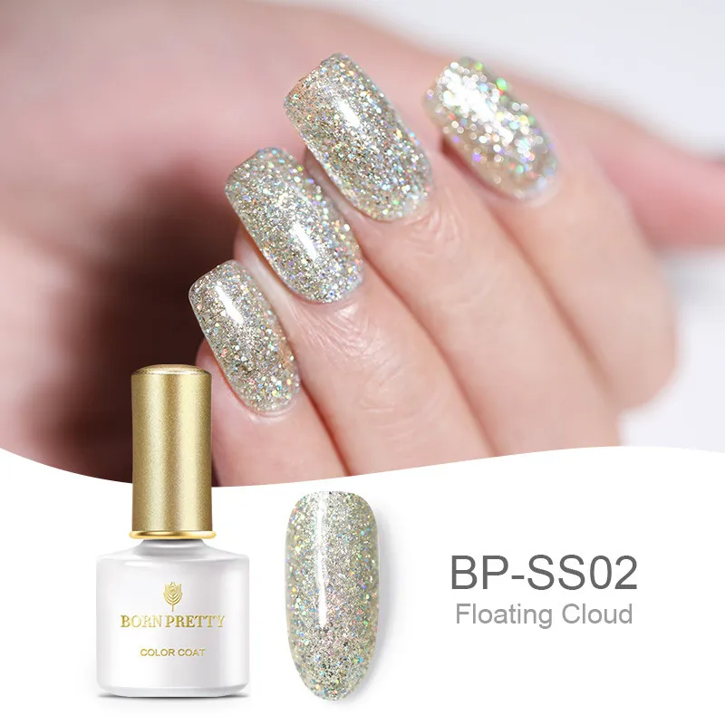 Color 2 BORN PRETTY 6 мл УФ-Гель-лак для ногтей долговечный лак 24 цвета с блестками для маникюра Блестящий Гель-лак - Цвет: Color 2