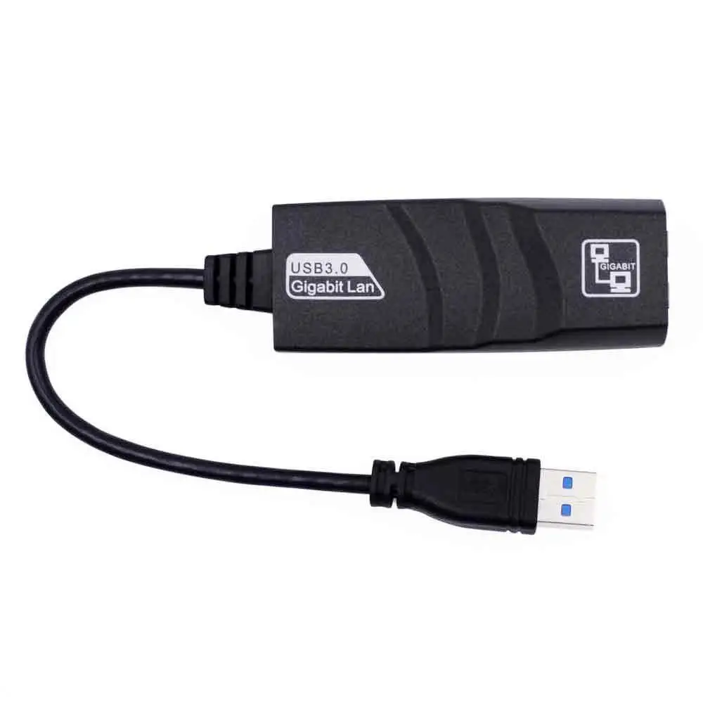 Black USB 3.0 to 10/100/1000M Gigabit Network Ethernet LAN External Adapter Card RJ-45 For PC K laptop accessory | Компьютеры и офис