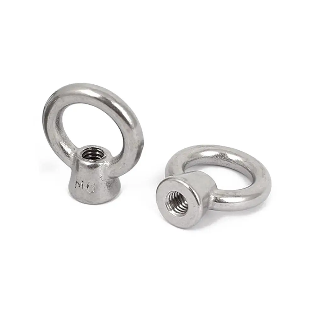 

5 Pcs M6/6mm 304 Stainless Steel Lifting Eye Bolt Nut Silver