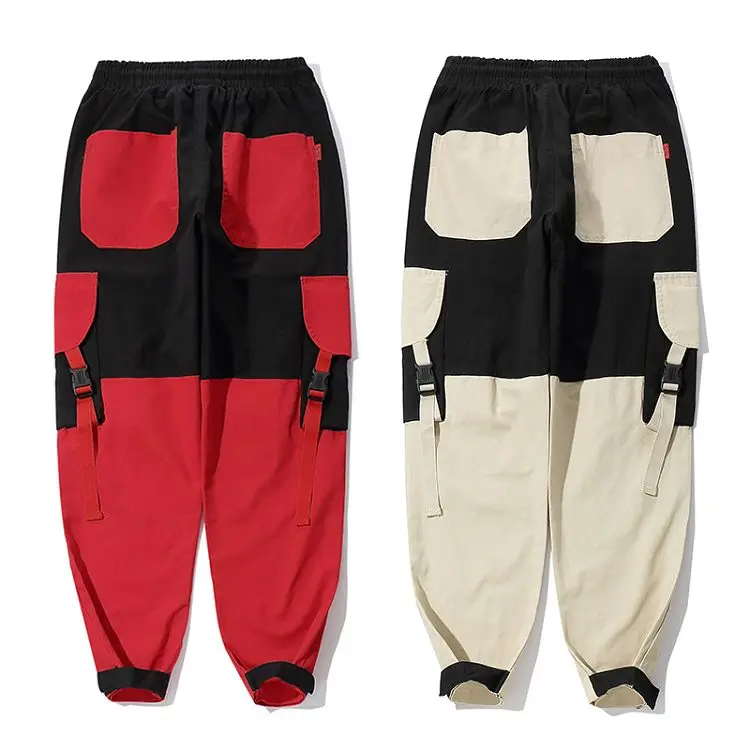 Брюки карго мужские составного кроя с карманами на завязках|pants slacks|casual joggersmens casual