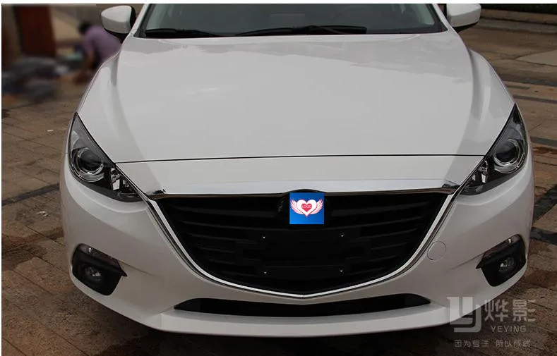 Для Mazda 3 AXELA 2014 2015 2016 хромированная накладка на крышку машины отделочная решетка