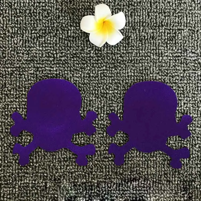 purple SP& CITY, модная наклейка на соски с рисунком черепа, Женские аксессуары, наклейка на грудь, невидимый бюстгальтер для платья, бикини - Цвет: purple