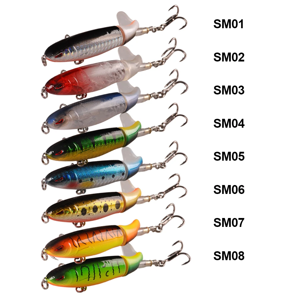 

90mm 13g Pencil Fishing Lure Floating Whopper Plopper Rotating Tail ORIGIN Hook Bass Fishing Bait Artificial Leurre Peche Tackle