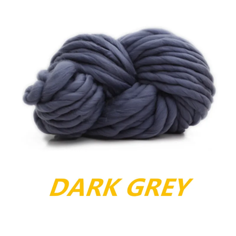 dark grey Громоздкие руки Исландская грубая пряжа ровинг вязаное одеяло массивная шерстяная пряжа супер громоздкие Руки Вязание Шерсть-ровинг вязаное одеяло - Цвет: dark grey