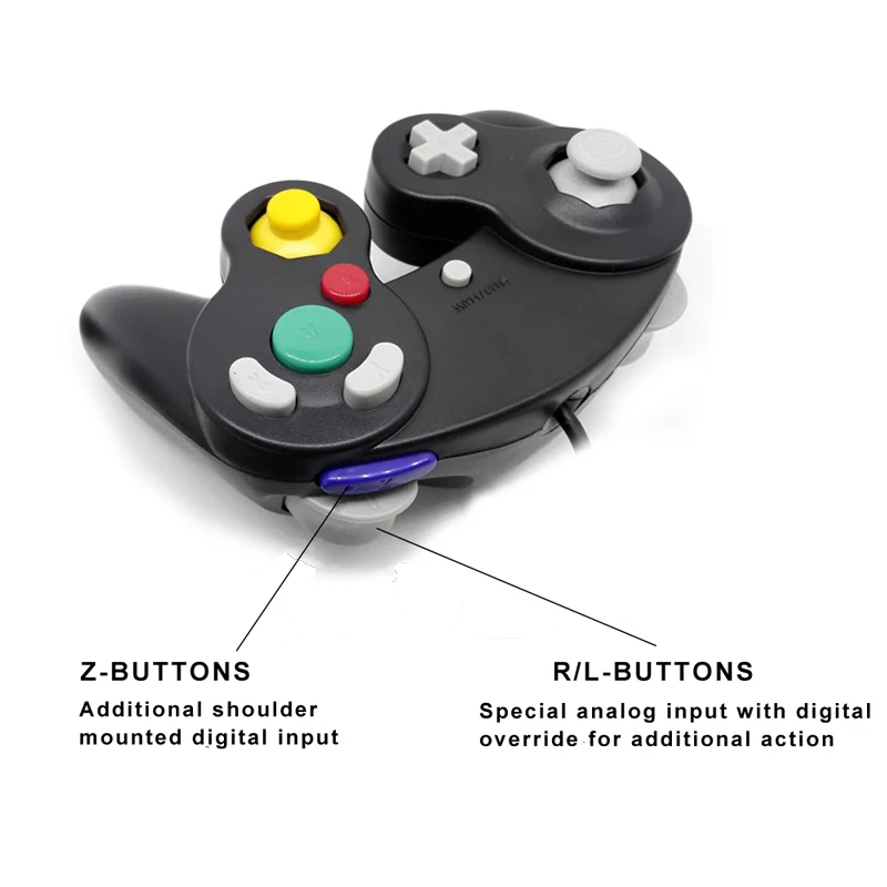 for gamecube controller usb wired handheld joystick compatible nintend for ngc gc controle for mac computer pc gamepad free global shipping