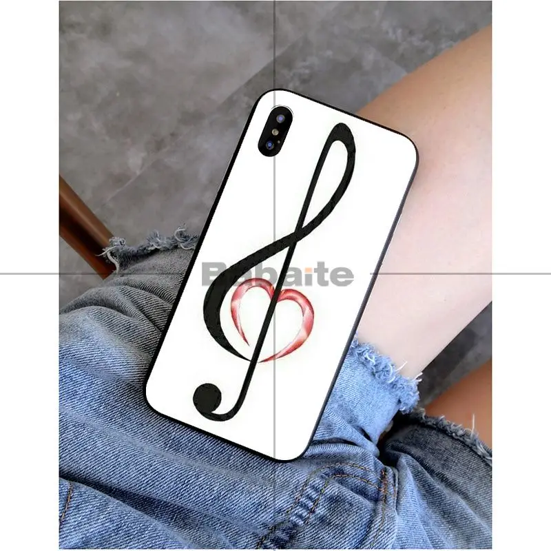 Babaite Музыка в мире ТПУ черный чехол для телефона чехол для iPhone X XS MAX 6 6s 7 7 plus 8 8 Plus 5 5S SE XR