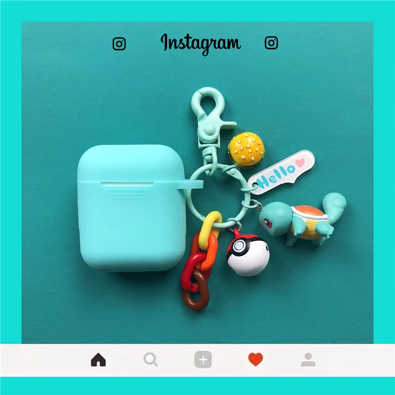 ZZ - 03 Милый мультфильм Пикачу Бульбазавр Squirtle Charmander Кукла Брелок для AirPods Беспроводная bluetooth-гарнитура защитный чехол - Цвет: ZZ - 03