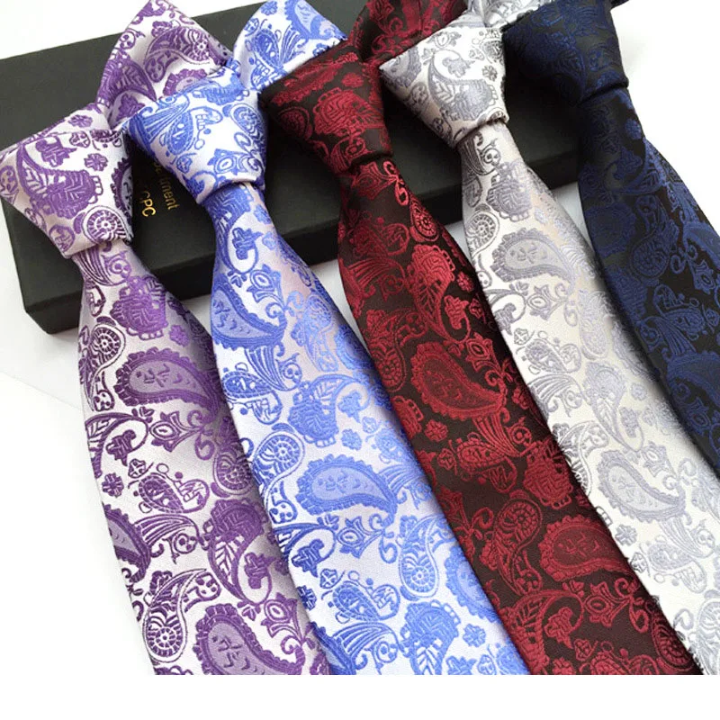 

Corbatas Hombre Fashion Mens Ties 8cm Neckties Classic Ties for Men Formal Wear Business Wedding Jacquard Woven Silk Ties