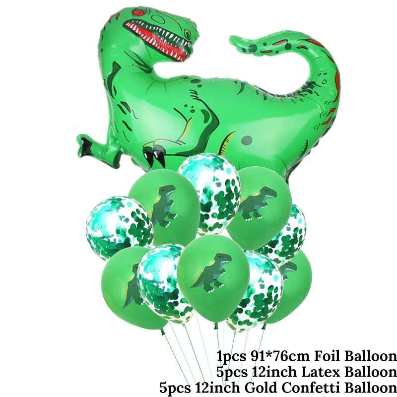 11pcs Balloon Set Реквизит Динозавр для вечеринки динозавр бумажный шарик Гирлянда для день рождения детей, мальчика вечерние украшения мир динозавров джунгли вечерние Декор - Цвет: 11pcs Balloon Set