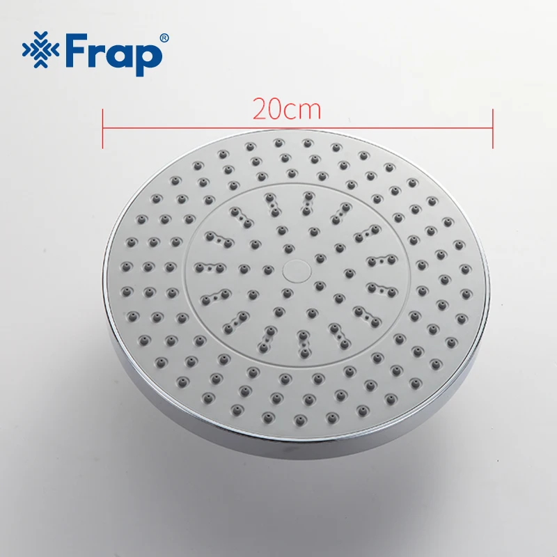 

Frap Round 20*20cm Stainless Steel +ABS bathroom Shower heads 8 inch Rainfall Shower Head Rain Shower Chrome Finish F11-2