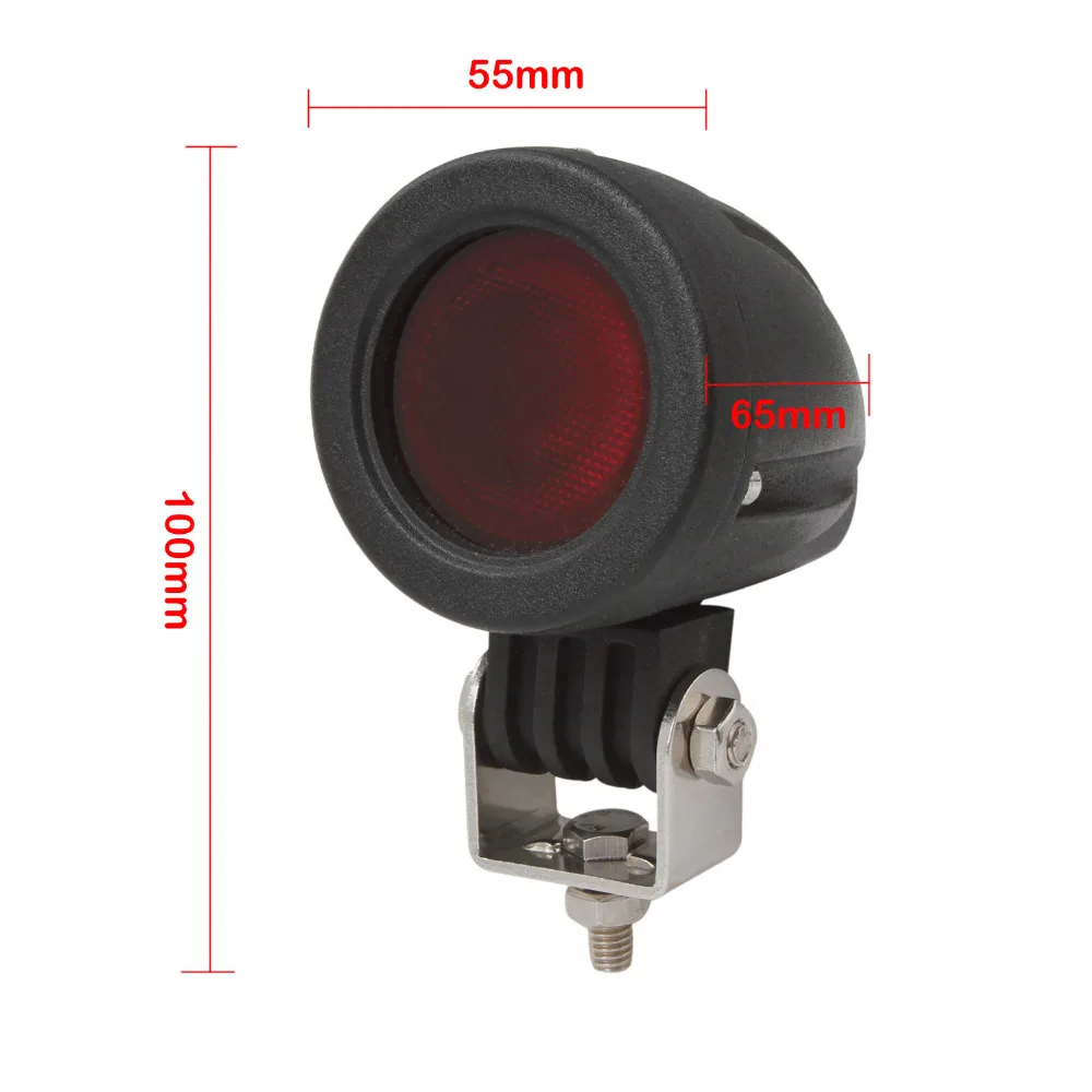 12 V/24 V 10wr 1000LM Красный светодиодный точечный рабочий светильник Водонепроницаемый