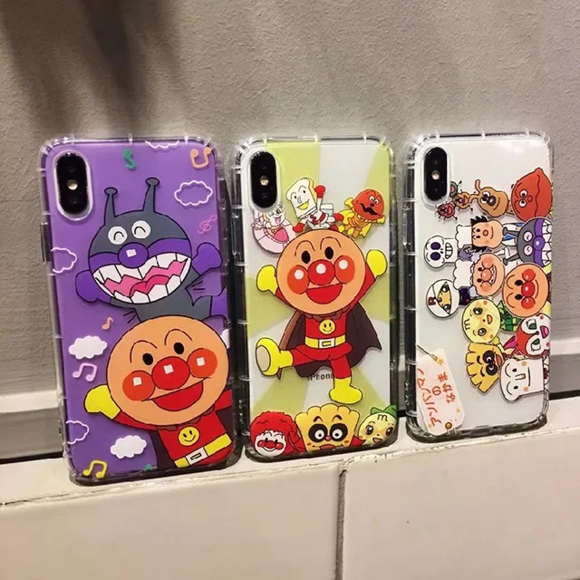 Прозрачный Anpanman чехол для iPhone X 8 7 плюс 6 6S мультфильм baikinman милые тонкие гель ТПУ