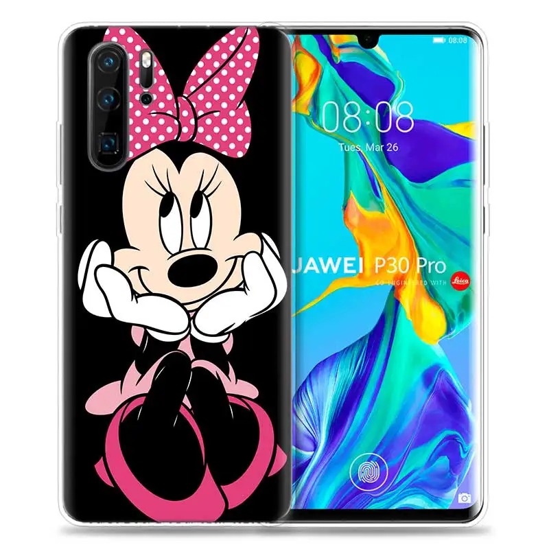 HP-01 Чехол для huawei P30 P20 P10 P9 mate 10 20 Lite Pro, чехол для мобильного телефона P Smart Z Plus, чехол для влюбленных с поцелуями, Микки и Минни Маус - Цвет: HP-01