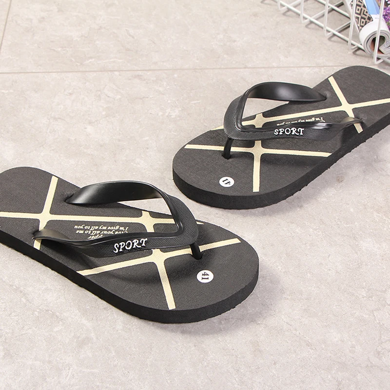 Мужские Пляжные шлепанцы Нескользящие сандалии для ванной комнаты и улицы