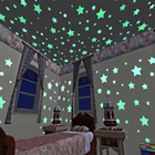 100 шт. 3D звезды светится в темноте стикер стены s флуоресцентная светящаяся наклейка фосфоресцирующая для потолка стены Детская комната Декор